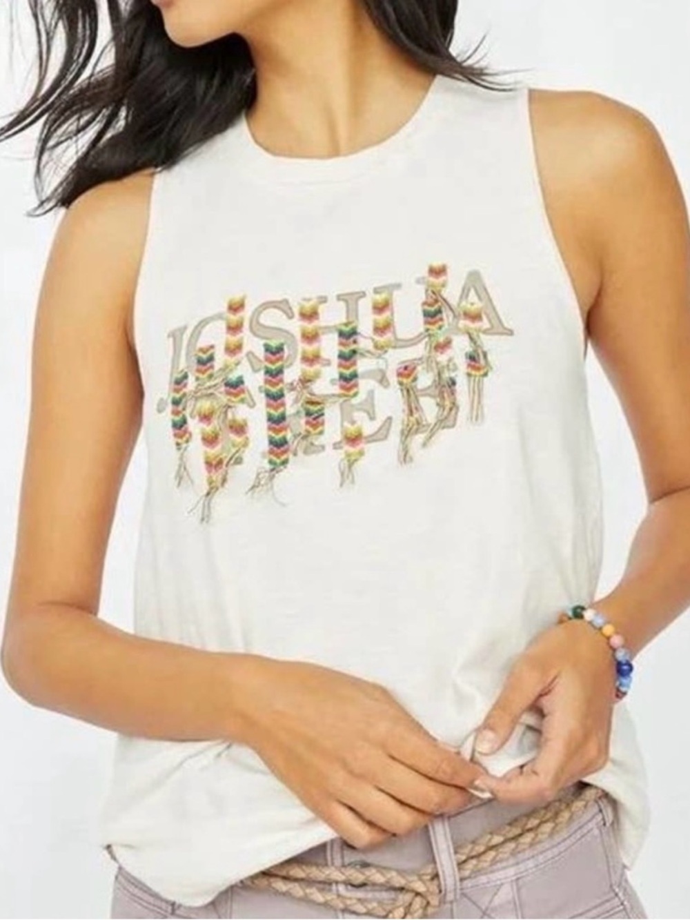 Pilcro Joshua Tree Fringe Graphic Tank